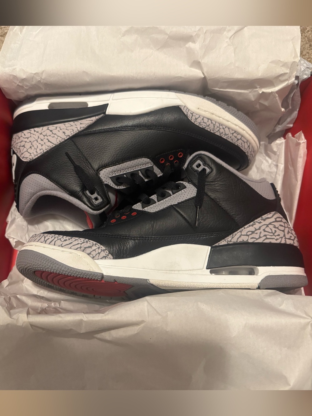 Mens Jordan Black Cement 3s